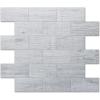 imageArt3d 10Sheet Peel and Stick Backsplash PVC Wall Tile Stickon Tile for Kitchen Backplash Bathroom Vanities Fireplace Decor Laundry Table Stair Decals in Dark Granite PlasticSheetsWhitewashed