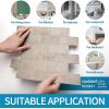 imageArt3d 10Sheet Peel and Stick Backsplash PVC Wall Tile Stickon Tile for Kitchen Backplash Bathroom Vanities Fireplace Decor Laundry Table Stair Decals in Dark Granite PlasticSheetsStone Beige