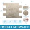 imageArt3d 10Sheet Peel and Stick Backsplash PVC Wall Tile Stickon Tile for Kitchen Backplash Bathroom Vanities Fireplace Decor Laundry Table Stair Decals in Dark Granite PlasticSheetsStone Beige