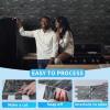 imageArt3d 10Sheet Peel and Stick Backsplash PVC Wall Tile Stickon Tile for Kitchen Backplash Bathroom Vanities Fireplace Decor Laundry Table Stair Decals in Dark Granite PlasticSheetsDarkgranite