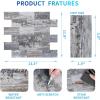 imageArt3d 10Sheet Peel and Stick Backsplash PVC Wall Tile Stickon Tile for Kitchen Backplash Bathroom Vanities Fireplace Decor Laundry Table Stair Decals in Dark Granite PlasticSheetsLightgray