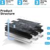 imageArt3d 10Sheet Peel and Stick Backsplash PVC Wall Tile Stickon Tile for Kitchen Backplash Bathroom Vanities Fireplace Decor Laundry Table Stair Decals in Dark Granite PlasticSheetsDarkgranite