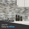 imageArt3d 10Sheet Peel and Stick Backsplash PVC Wall Tile Stickon Tile for Kitchen Backplash Bathroom Vanities Fireplace Decor Laundry Table Stair Decals in Dark Granite PlasticSheetsLightgray