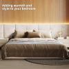 imageArt3d LED Recessed Lighting Kit  6pcs Selfadhesive White LED Light with Smart Switch 3000k Touching Switch Light for Wood Slat Wall Panels Headboards Stairs Home decor Under Cabinet Strip Light