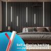 imageArt3d LED Recessed Lighting Kit  6pcs Selfadhesive White LED Light with Smart Switch 3000k Touching Switch Light for Wood Slat Wall Panels Headboards Stairs Home decor Under Cabinet Strip Light