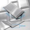 imageArt3d 100Pieces Peel and Stick Tile Kitchen Backsplash Metal Wall Tiles Brushed Aluminium Subway3D Stainless