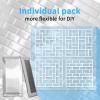 imageArt3d 100Pieces Peel and Stick Tile Kitchen Backsplash Metal Wall Tiles Brushed Aluminium Subway3D Stainless