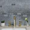 imageArt3d 10Pack Peel and Stick Backsplash Tile for Kitchen Bathroom Fireplace Vanitity SelfAdhesive Wall Tile in Blue GreyBlueGray