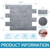 imageArt3d 10Pack Peel and Stick Backsplash Tile for Kitchen Bathroom Fireplace Vanitity SelfAdhesive Wall Tile in Blue GreyBlueGray
