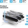 imageArt3d 10Pack Peel and Stick Backsplash Tile for Kitchen Bathroom Fireplace Vanitity SelfAdhesive Wall Tile in Blue GreyLightgray