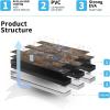 imageArt3d 10Pack Peel and Stick Backsplash Tile for Kitchen Bathroom Fireplace Vanitity SelfAdhesive Wall Tile in Blue GreyRustslate