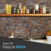 imageArt3d 10Pack Peel and Stick Backsplash Tile for Kitchen Bathroom Fireplace Vanitity SelfAdhesive Wall Tile in Blue GreyRustslate