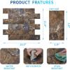 imageArt3d 10Pack Peel and Stick Backsplash Tile for Kitchen Bathroom Fireplace Vanitity SelfAdhesive Wall Tile in Blue GreyRustslate