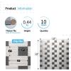 imageArt3d 10Pack SelfAdhesive Metal Backsplash Peel and Stick Tile for Kitchen 12quot x 12quot Silver Aluminium SurfaceA16015
