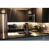 imageArt3d 10Pack SelfAdhesive Metal Backsplash Peel and Stick Tile for Kitchen 12quot x 12quot Silver Aluminium SurfaceBrush Silver