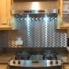 imageArt3d 10Pack SelfAdhesive Metal Backsplash Peel and Stick Tile for Kitchen 12quot x 12quot Silver Aluminium SurfaceSilver Aluminium