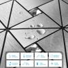 imageArt3d 10Sheet Peel and Stick Backsplash Metal Mosaic Tiles for Kitchen Wall Decor Stick on Aluminum Composite Tiles Stikers Black Windmill Puzzle Glass MixedSilver