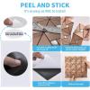 imageArt3d 10Sheet Peel and Stick Backsplash Metal Mosaic Tiles for Kitchen Wall Decor Stick on Aluminum Composite Tiles Stikers Black Windmill Puzzle Glass MixedCopper