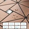 imageArt3d 10Sheet Peel and Stick Backsplash Metal Mosaic Tiles for Kitchen Wall Decor Stick on Aluminum Composite Tiles Stikers Black Windmill Puzzle Glass MixedCopper