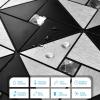 imageArt3d 10Sheet Peel and Stick Backsplash Metal Mosaic Tiles for Kitchen Wall Decor Stick on Aluminum Composite Tiles Stikers Black Windmill Puzzle Glass MixedBlackSilver