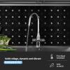 imageArt3d 10Sheet Peel and Stick Backsplash Metal Mosaic Tiles for Kitchen Wall Decor Stick on Aluminum Composite Tiles Stikers Black Windmill Puzzle Glass MixedBlack