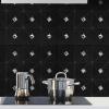 imageArt3d 10Sheet Peel and Stick Backsplash Metal Mosaic Tiles for Kitchen Wall Decor Stick on Aluminum Composite Tiles Stikers Black Windmill Puzzle Glass MixedBlack