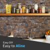 imageArt3d 10Sheet Peel and Stick Backsplash PVC Wall Tile Stickon Tile for Kitchen Backplash Bathroom Vanities Fireplace Decor Laundry Table Stair Decals in Rust Slate PlasticSheetsRustslate