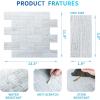 imageArt3d 10Sheet Peel and Stick Backsplash PVC Wall Tile Stickon Tile for Kitchen Backplash Bathroom Vanities Fireplace Decor Laundry Table Stair Decals in WhiteWashed PlasticSheetsWhitewashed