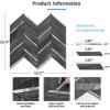 imageArt3d 10Sheet Peel and Stick Backsplash for Kitchen Dcor SelfAdhesive Tile Hexagon Mosaic TilesBlack with Silver Metal