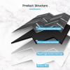 imageArt3d 10Sheet Peel and Stick Backsplash for Kitchen Dcor SelfAdhesive Tile Hexagon Mosaic TilesBlack with Silver Metal