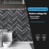 imageArt3d 10Sheet Peel and Stick Backsplash for Kitchen Dcor SelfAdhesive Tile Hexagon Mosaic TilesBlack with Silver Metal