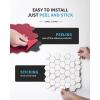 imageArt3d 10Sheet Peel and Stick Backsplash for Kitchen Dcor SelfAdhesive Tile Hexagon Mosaic TilesGold Studded