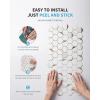 imageArt3d 10Sheet Peel and Stick Backsplash for Kitchen Dcor SelfAdhesive Tile Hexagon Mosaic TilesGold Studded