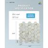 imageArt3d 10Sheet Peel and Stick Backsplash for Kitchen Dcor SelfAdhesive Tile Hexagon Mosaic TilesGray with Gold Metal