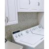 imageArt3d 10Sheet Peel and Stick Backsplash for Kitchen Dcor SelfAdhesive Tile Hexagon Mosaic TilesGray with Gold Metal