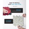 imageArt3d 10Sheet Peel and Stick Backsplash for Kitchen Dcor SelfAdhesive Tile Hexagon Mosaic TilesGray with Gold Metal