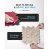 imageArt3d 10Sheet Peel and Stick Backsplash for Kitchen Dcor SelfAdhesive Tile Hexagon Mosaic TilesSilver Studded