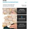 imageArt3d 10Sheet Peel and Stick Backsplash for Kitchen Dcor SelfAdhesive Tile Hexagon Mosaic TilesSilver Studded
