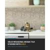 imageArt3d 10Sheet Peel and Stick Backsplash for Kitchen Dcor SelfAdhesive Tile Hexagon Mosaic TilesSilver Studded