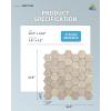 imageArt3d 10Sheet Peel and Stick Backsplash for Kitchen Dcor SelfAdhesive Tile Hexagon Mosaic TilesSilver Studded