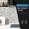 imageArt3d 10Sheet Peel and Stick Backsplash for Kitchen Dcor SelfAdhesive Tile Hexagon Mosaic TilesStone Beige Mixed Gold Metal