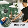 imageArt3d 10Sheet Peel and Stick Kitchen Backsplash Tile Vinyl Stick On Wall Tile Sticker for Bathroom Laundry Room Back Splashes 12quotx12quot Black MarbleGreen Marble
