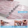 imageArt3d 10Sheet Peel and Stick Kitchen Backsplash Tile Vinyl Stick On Wall Tile Sticker for Bathroom Laundry Room Back Splashes 12quotx12quot Black MarblePink Marble