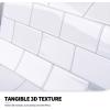 imageArt3d 30  30cm Peel and Stick Backsplash Tiles for Kitchen Shiny Black A17000BKBright White