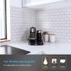 imageArt3d 30  30cm Peel and Stick Backsplash Tiles for Kitchen Shiny Black A17000BKBright White