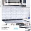 imageArt3d 30  30cm Peel and Stick Backsplash Tiles for Kitchen Shiny Black A17000BKBright White
