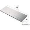 imageArt3d 4quot x 12quot Peel and Stick Stainless Steel Metal Tile for Kitchen Subway Backsplash 15 Pack30