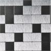 imageArt3d 5Piece Metal Backsplash Tile Peel and Stick Mosaics for Kitchen Backsplashes SilverSilver