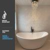 imageArt3d Bathroom Backsplash Mother of Pearl Backsplash Shell Mosaic Tile for Kitchen Shower Tub Sink Bathroom Tile 6 WhiteMortar