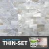 imageArt3d Bathroom Backsplash Mother of Pearl Backsplash Shell Mosaic Tile for Kitchen Shower Tub Sink Bathroom Tile 6 WhiteMortar